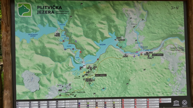 Plitvice Lakes - Park Map