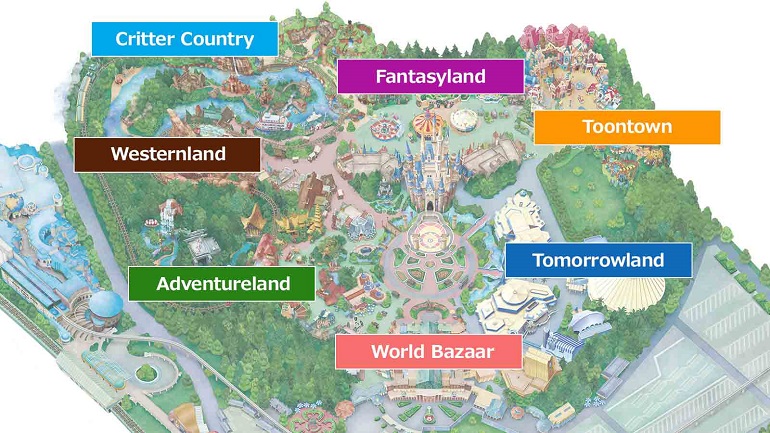 Tokyo Disneyland Map